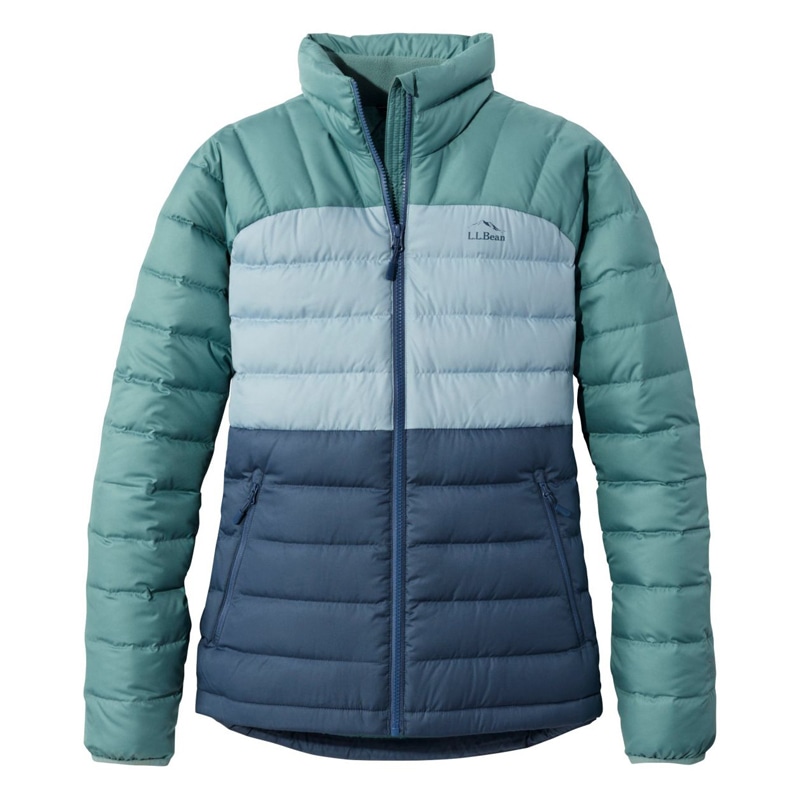 米国フィット・プチ ビーンズ・ダウン・ジャケット、カラーブロック