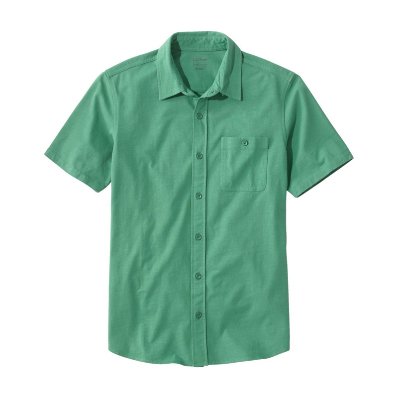 米国フィット・レギュラー レイクウォッシュ・オーガニック・コットン・ボタンフロント・シャツ