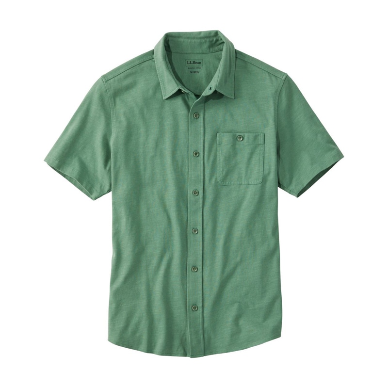 米国フィット・レギュラー レイクウォッシュ・オーガニック・コットン・ボタンフロント・シャツ