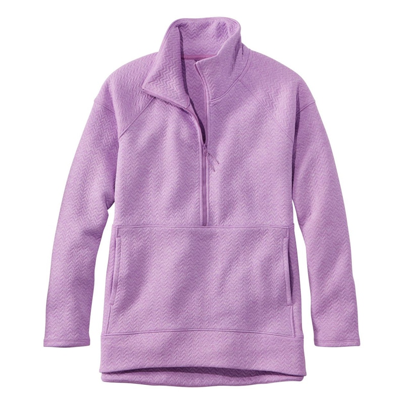 米国フィット・プチ フレックスフォワード・キルト・ハーフジップ・プルオーバー