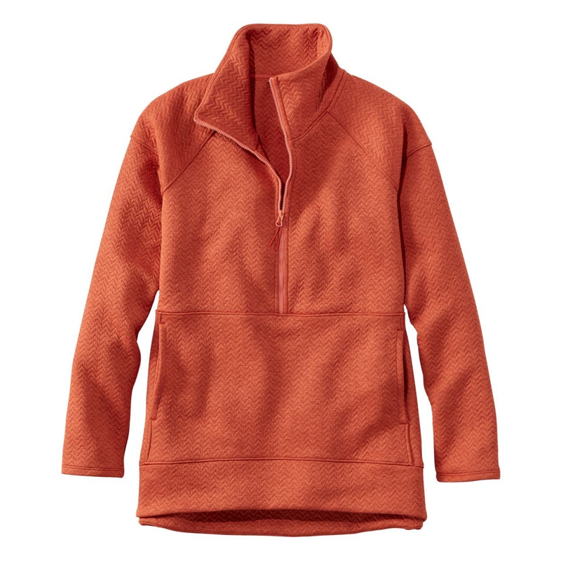 米国フィット・プチ フレックスフォワード・キルト・ハーフジップ・プルオーバー