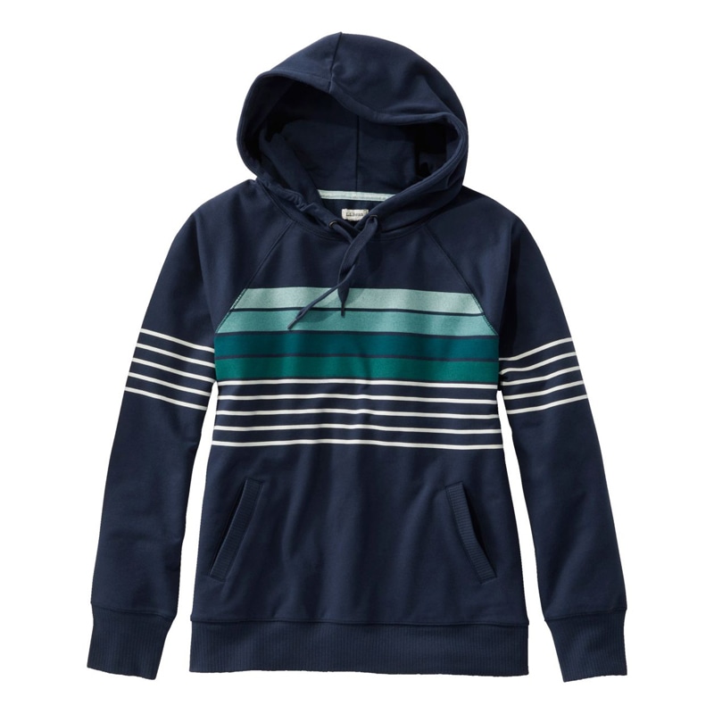 米国フィット・レギュラー エル・エル・ビーン 24/7 スウェットシャツ、フーディ ストライプ