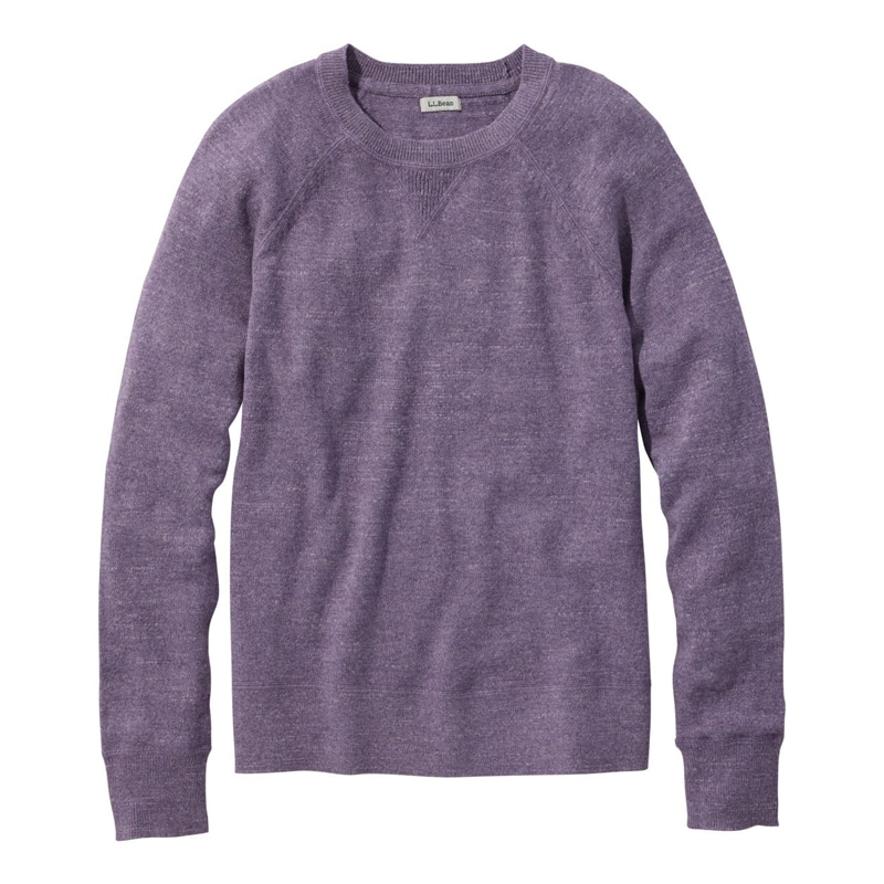 米国フィット・プチ オーガニック・コットン・スラブ・セーター、クルーネック