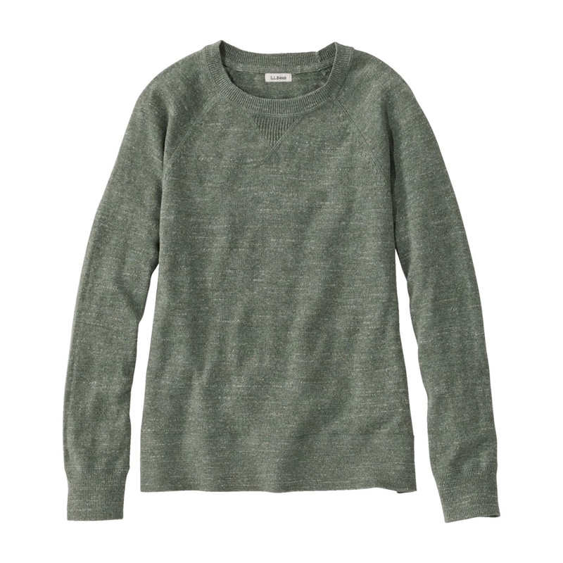 米国フィット・プチ オーガニック・コットン・スラブ・セーター、クルーネック
