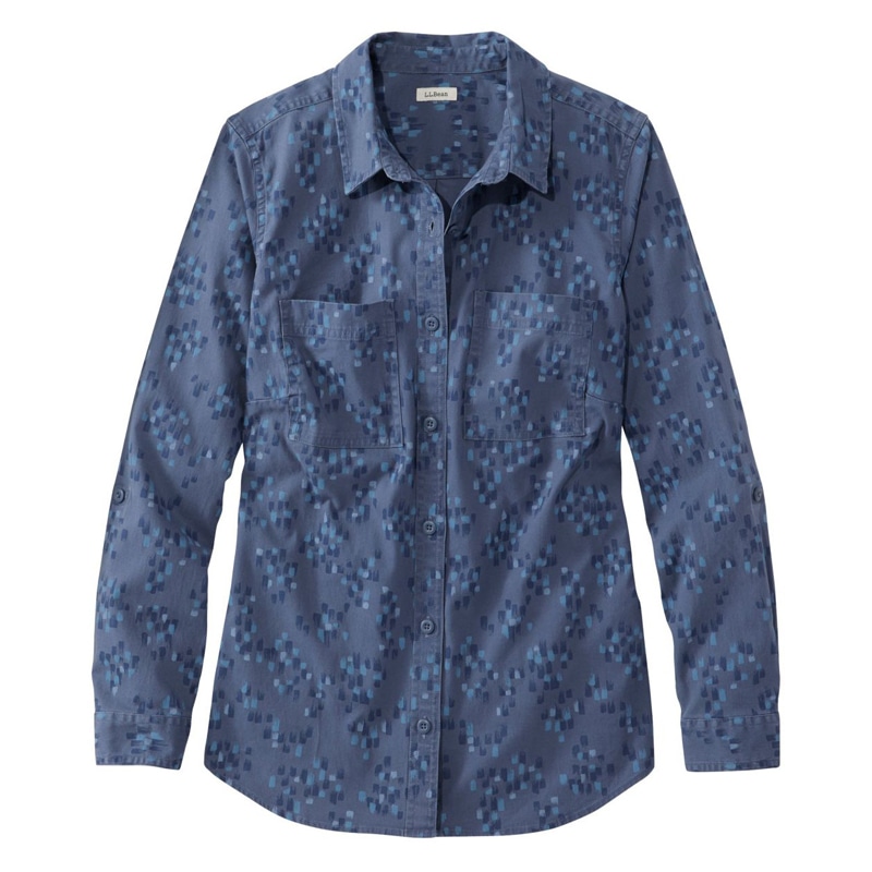 ジャパン・フィット コンフォート・コットン/テンセル・シャツ、長袖 プリント