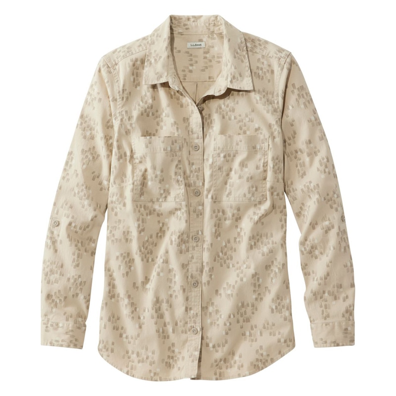 ジャパン・フィット コンフォート・コットン/テンセル・シャツ、長袖 プリント