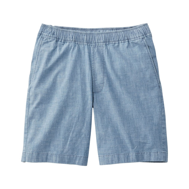 米国フィット・レギュラー レイクウォッシュ・ストレッチ・プルオン・ショーツ、シャンブレー