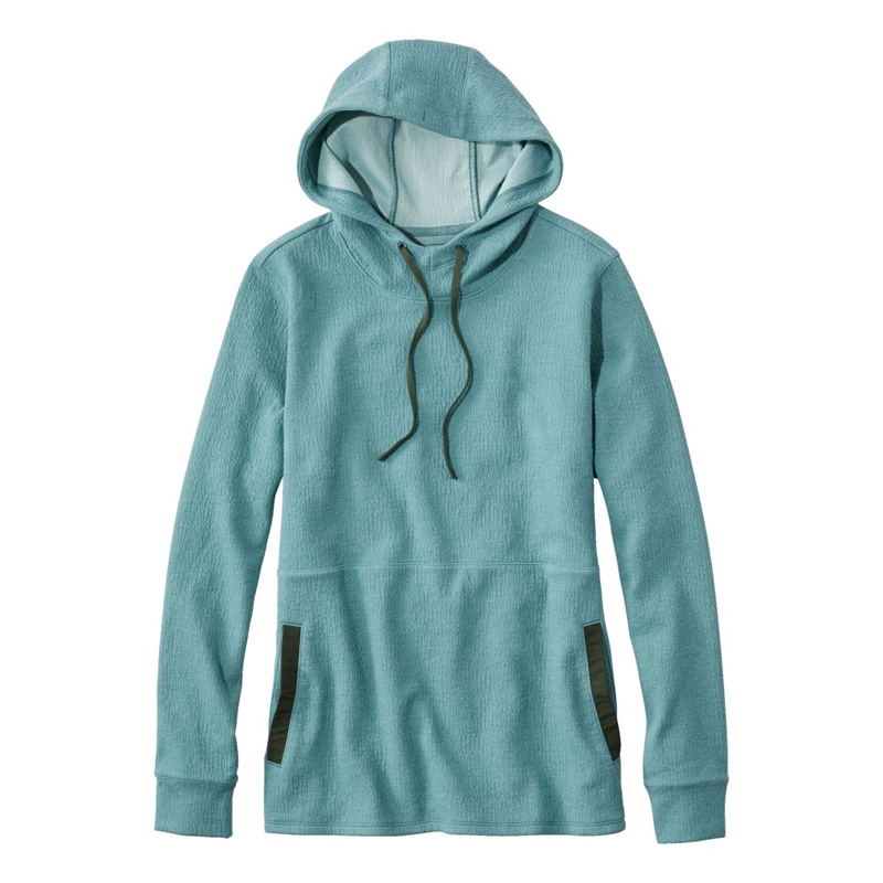 米国フィット・レギュラー ダブル・レイヤー・テクスチャード・プルオーバー、フーディ