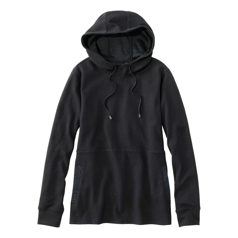 米国フィット・レギュラー ダブル・レイヤー・テクスチャード・プルオーバー、フーディ