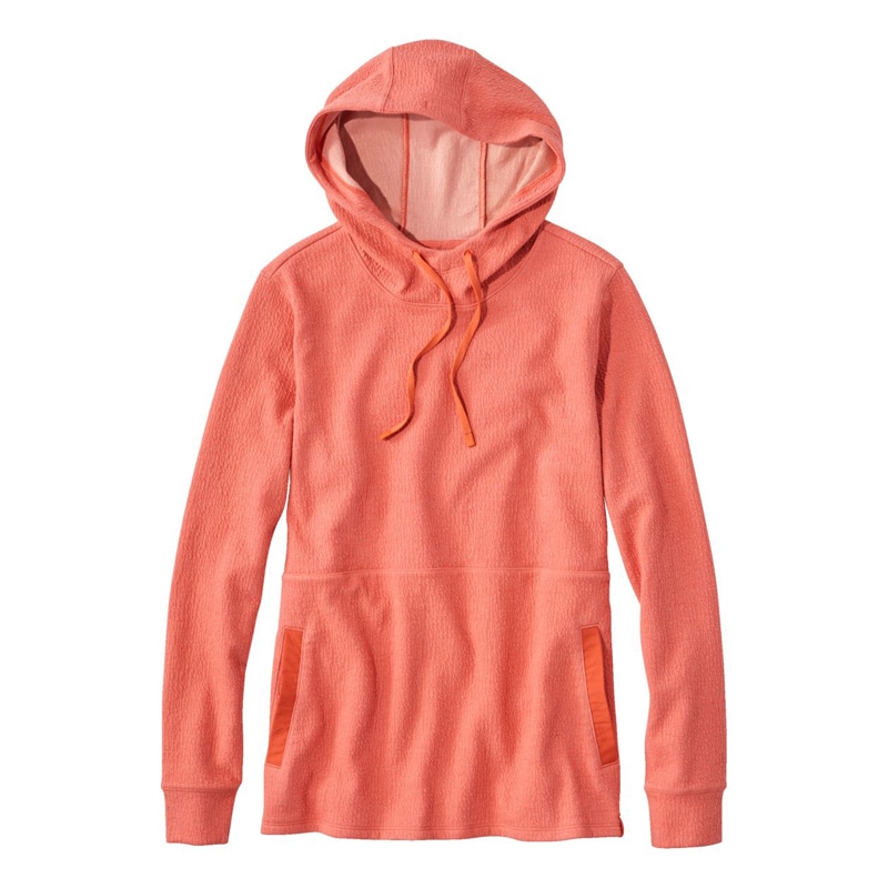 米国フィット・レギュラー ダブル・レイヤー・テクスチャード・プルオーバー、フーディ