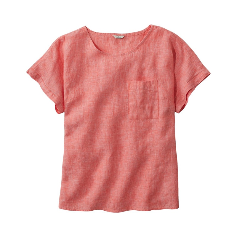 ジャパン・フィット プレミアム・ウォッシャブル・リネン・シャツ、半袖ティ