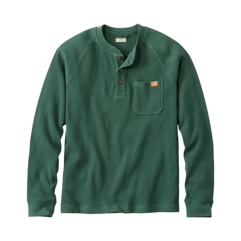 米国フィット・レギュラー ビーンビルト・ワッフル・ヘンリー、トラディショナル・フィット