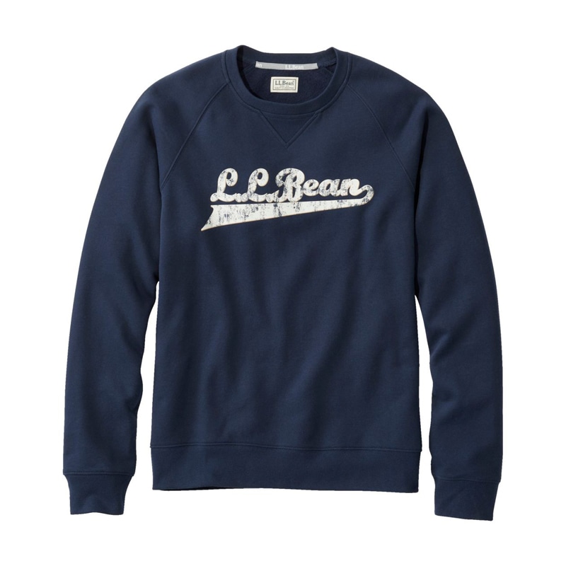 米国フィット・レギュラー エル・エル・ビーン 1912 スウェットシャツ、ラグラン クルーネック ロゴ