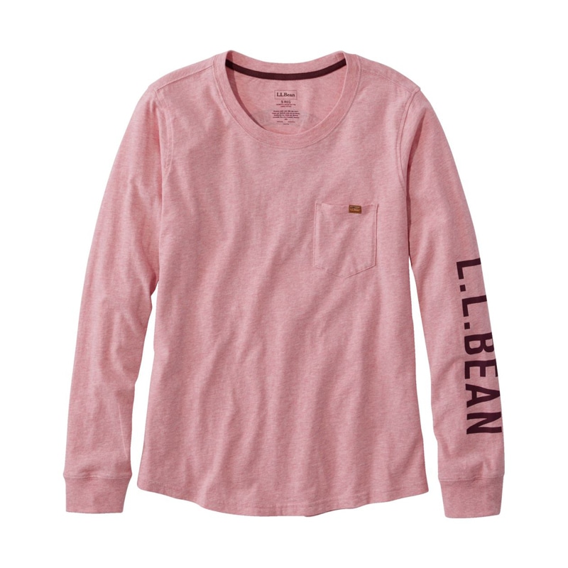 米国フィット・レギュラー ウォッシュ・コットン・ポケット・ティ、長袖 グラフィック