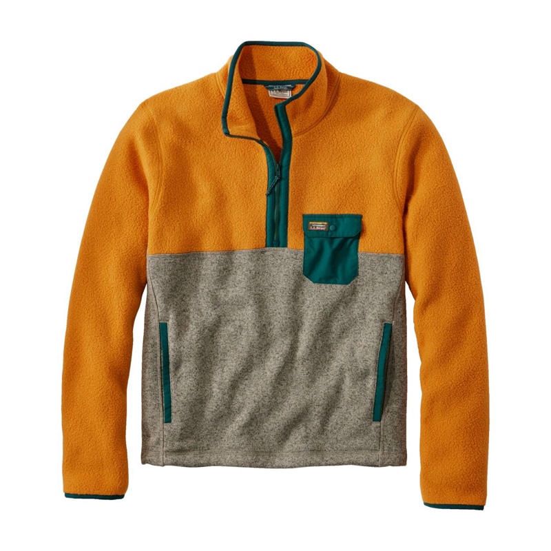 米国フィット・レギュラー エル・エル・ビーン・セーター・フリース・シェルパ・ハイブリッド・プルオーバー