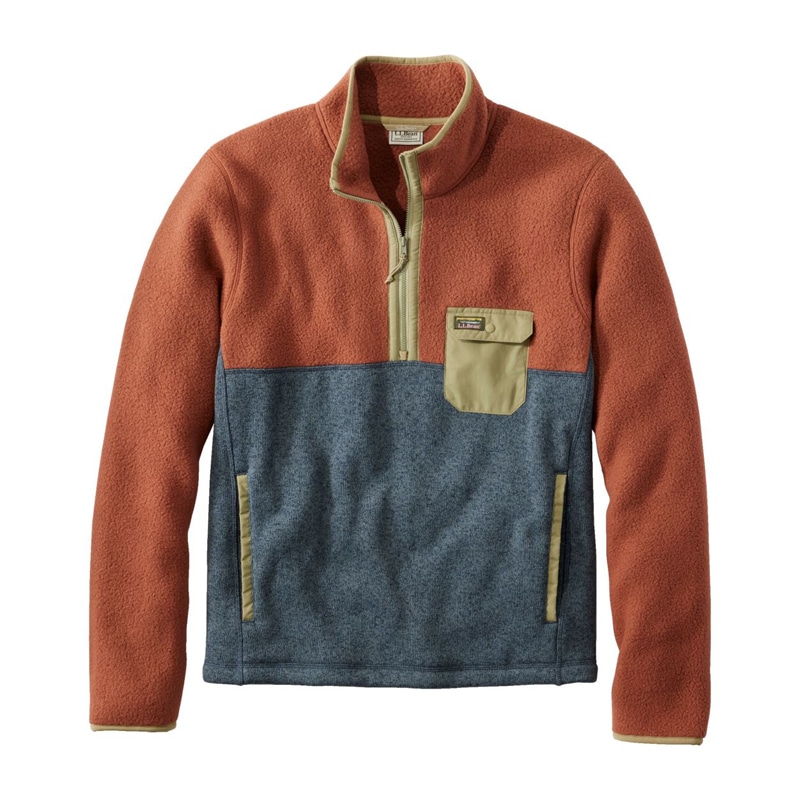 米国フィット・レギュラー エル・エル・ビーン・セーター・フリース・シェルパ・ハイブリッド・プルオーバー