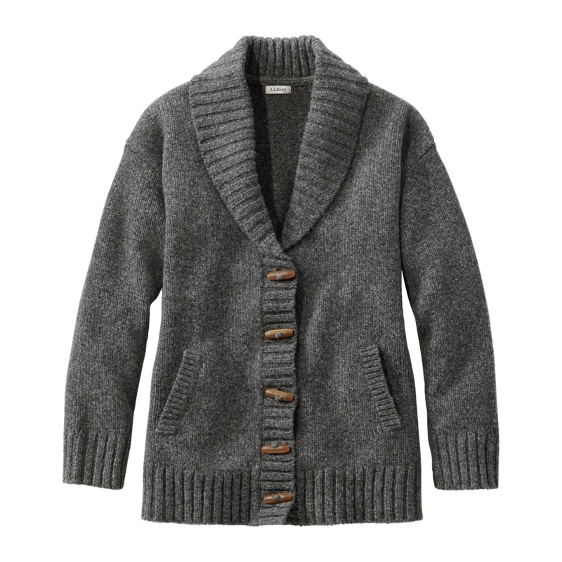 米国フィット・レギュラー ビーンズ・クラシック・ラグ・ウール・セーター、カーディガン