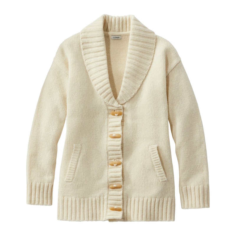 米国フィット・レギュラー ビーンズ・クラシック・ラグ・ウール・セーター、カーディガン