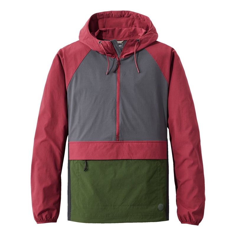 米国フィット・レギュラー ビーンズ・ベンチャーストレッチ・アノラック、カラーブロック