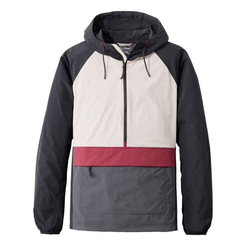 米国フィット・レギュラー ビーンズ・ベンチャーストレッチ・アノラック、カラーブロック