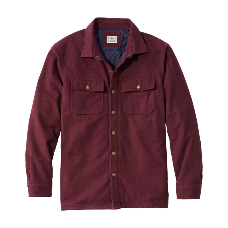 米国フィット・レギュラー プリマロフト・ラインド・シャミー・シャツ・ジャック、トラディショナル・フィット