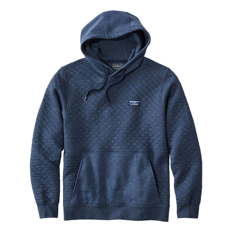 米国フィット・レギュラー エル・エル・ビーン・キルト・スウェットシャツ、プルオーバー・フーディ