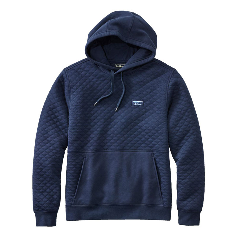 米国フィット・レギュラー エル・エル・ビーン・キルト・スウェットシャツ、プルオーバー・フーディ