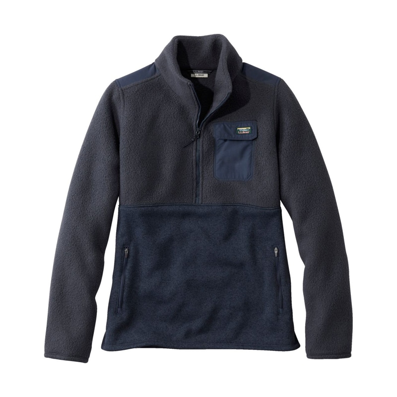 米国フィット・プチ エル・エル・ビーン・セーター・フリース・シェルパ・ハイブリッド・プルオーバー