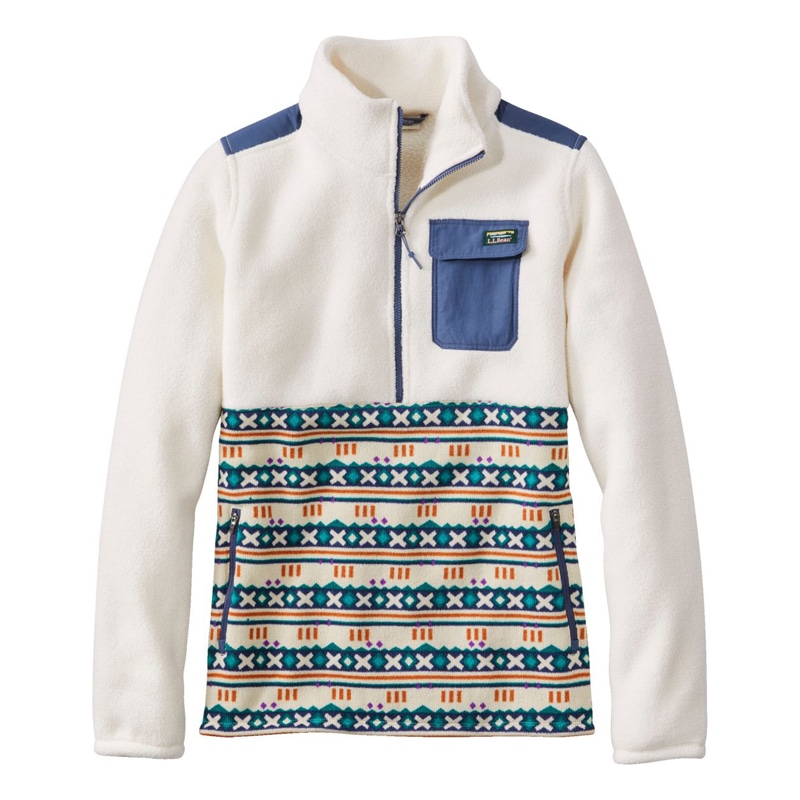 米国フィット・プチ エル・エル・ビーン・セーター・フリース・シェルパ・ハイブリッド・プルオーバー