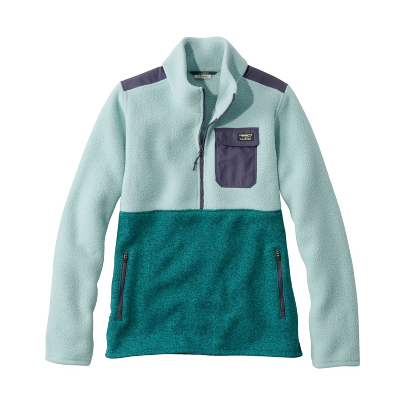 米国フィット・プチ エル・エル・ビーン・セーター・フリース・シェルパ・ハイブリッド・プルオーバー