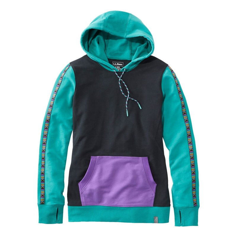米国フィット・レギュラー エル・エル・ビーン・コージー・キャンプ・フーディ、カラーブロック