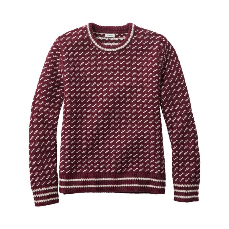 米国フィット・プチ ビーンズ・クラシック・ラグ・ウール・セーター、クルーネック バーズアイ