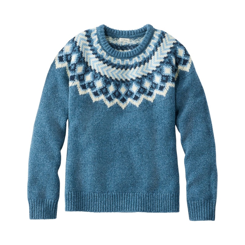 米国フィット・プチ ビーンズ・クラシック・ラグ・ウール・セーター、クルーネック フェアアイル