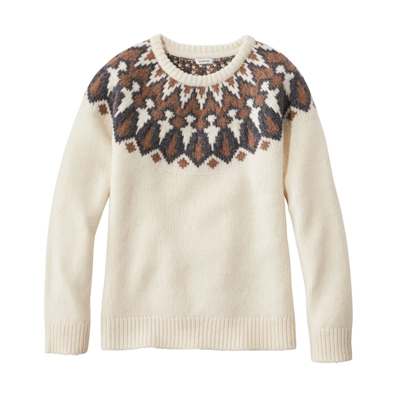 米国フィット・プチ ビーンズ・クラシック・ラグ・ウール・セーター、クルーネック フェアアイル