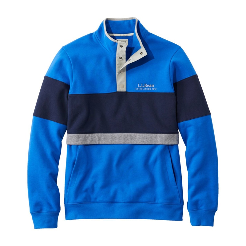 米国フィット・レギュラー エル・エル・ビーン 1912 スウェットシャツ、アノラック カラーブロック
