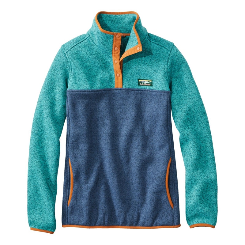 米国フィット・プチ エル・エル・ビーン・セーター・フリース・プルオーバー、カラーブロック