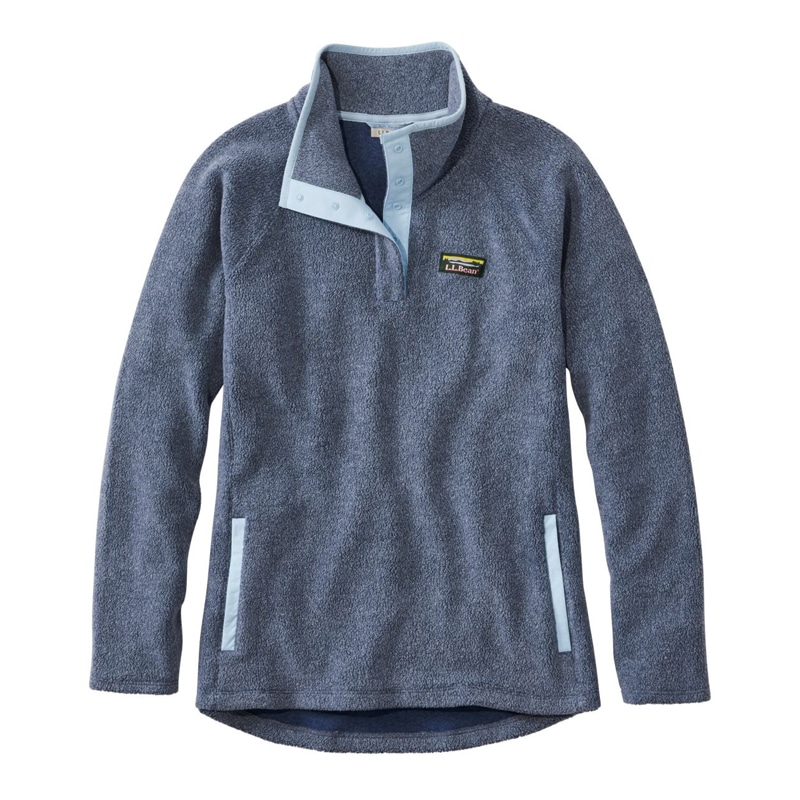 米国フィット・レギュラー タンブルド・シェルパ・フリース、スナップ・プルオーバー