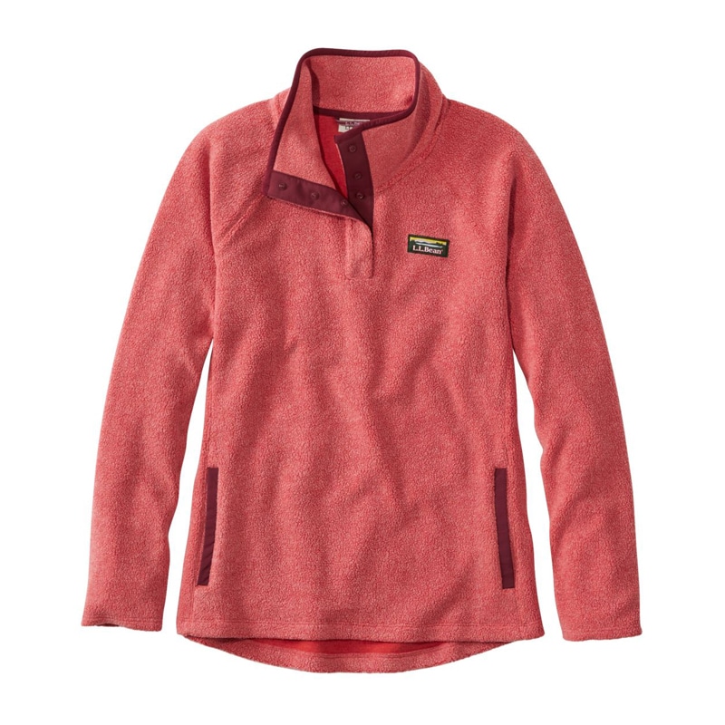 米国フィット・レギュラー タンブルド・シェルパ・フリース、スナップ・プルオーバー