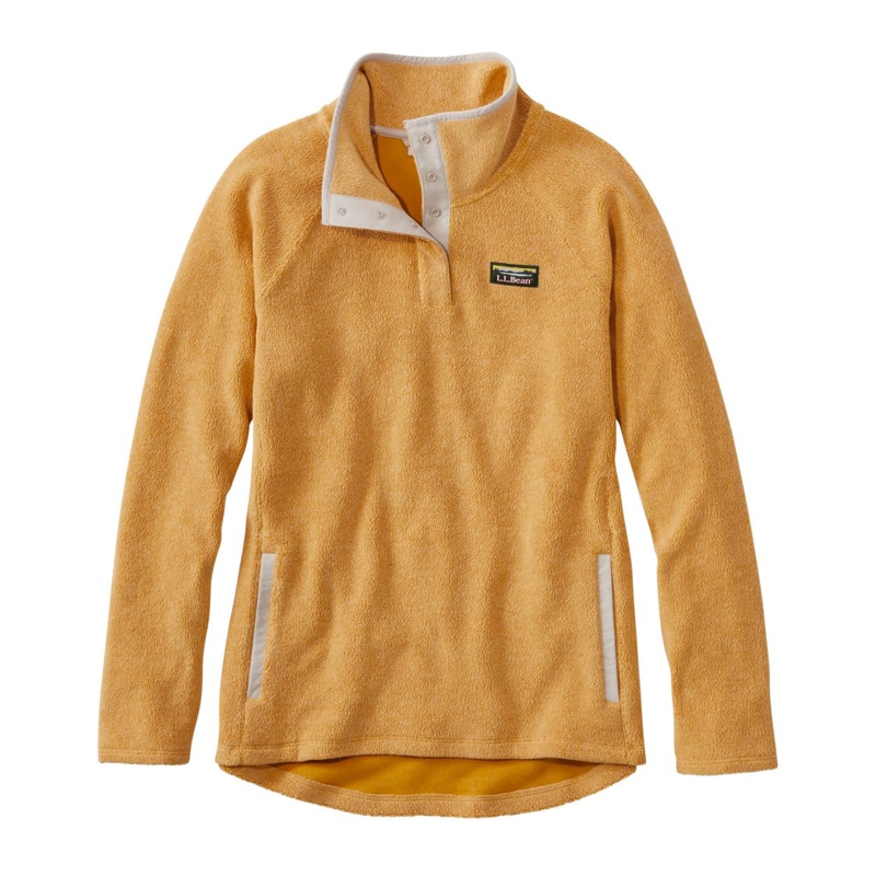 米国フィット・レギュラー タンブルド・シェルパ・フリース、スナップ・プルオーバー