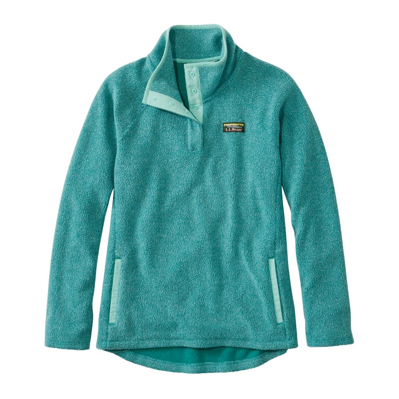 米国フィット・レギュラー タンブルド・シェルパ・フリース、スナップ・プルオーバー