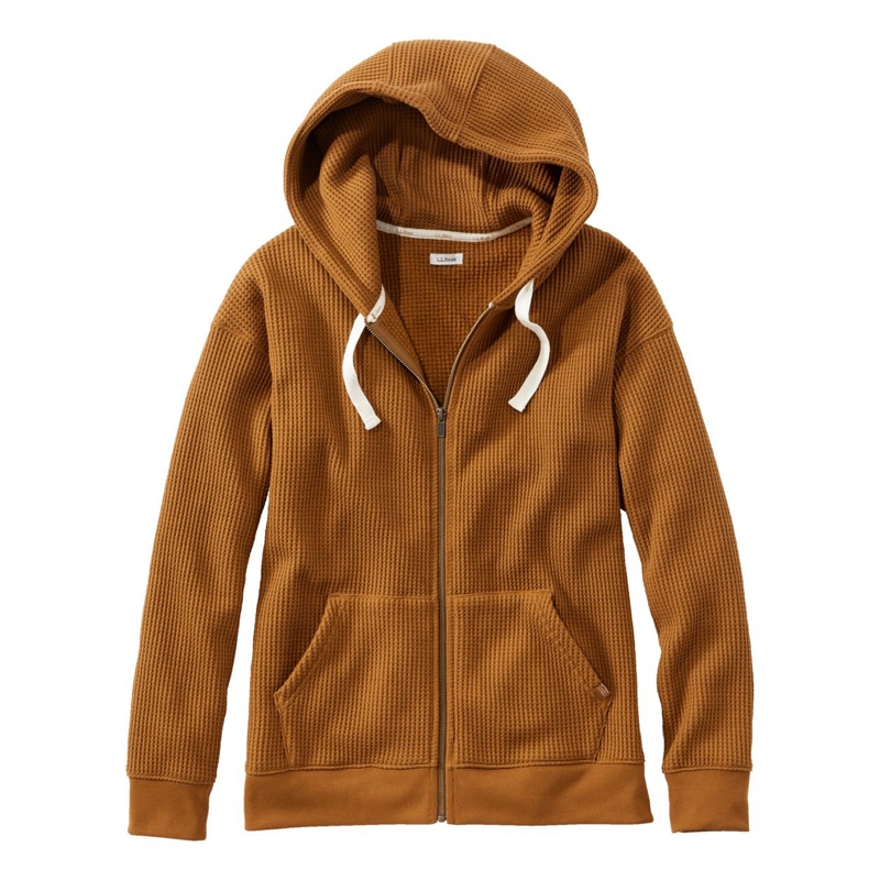 米国フィット・プチ バーチウッド・ブラッシュ・ワッフル・フルジップ・フーディ