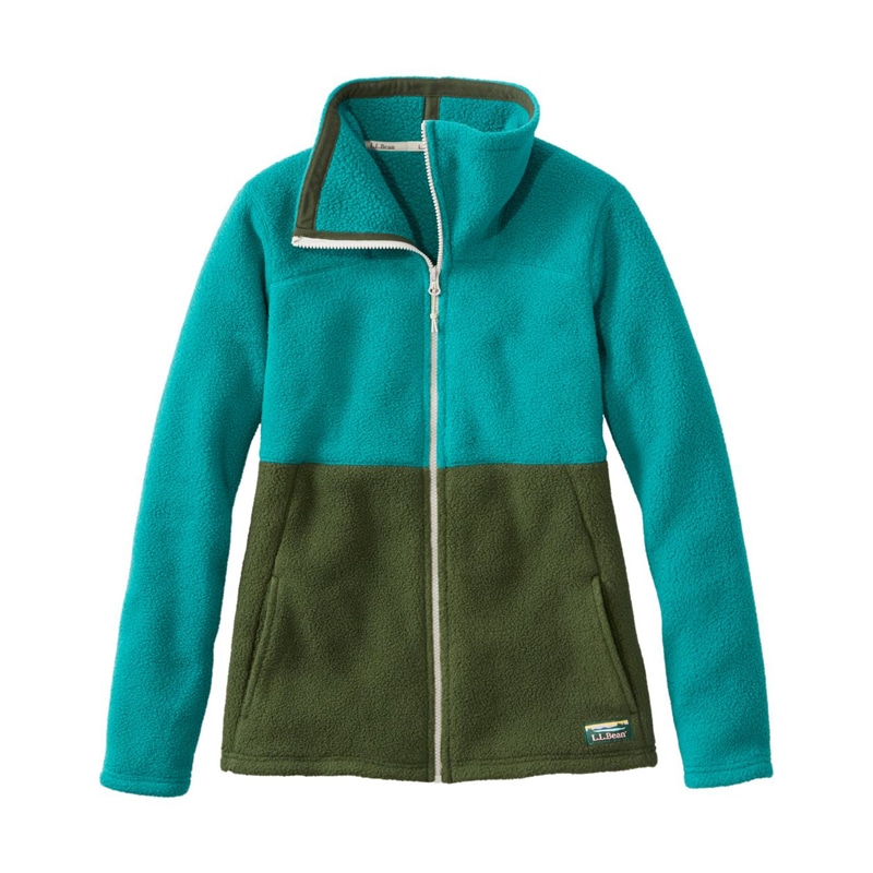 米国フィット・レギュラー カタディン・フリース・フルジップ・ジャケット、カラーブロック