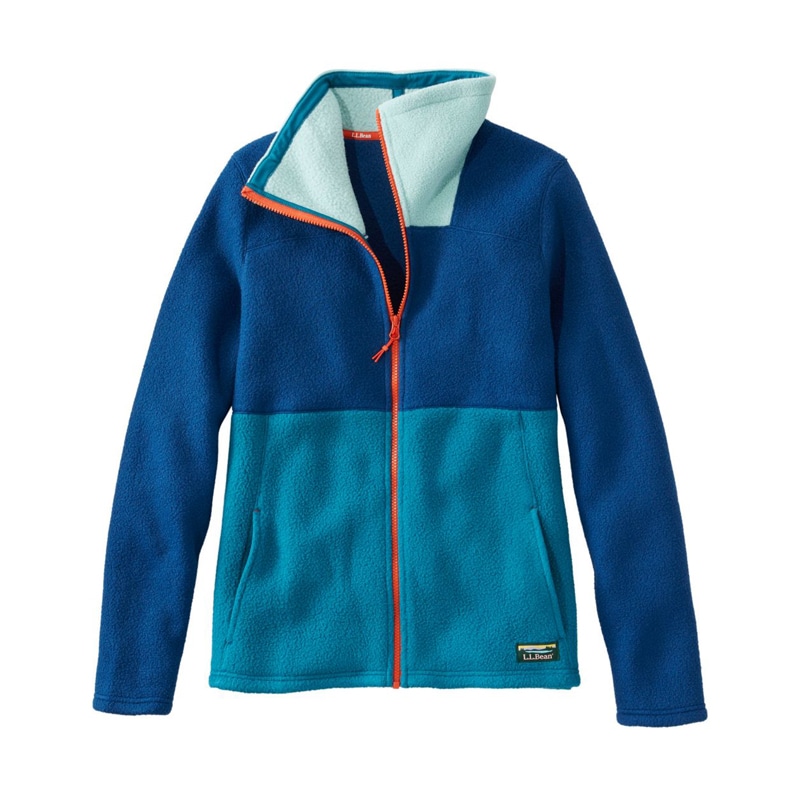 米国フィット・レギュラー カタディン・フリース・フルジップ・ジャケット、カラーブロック