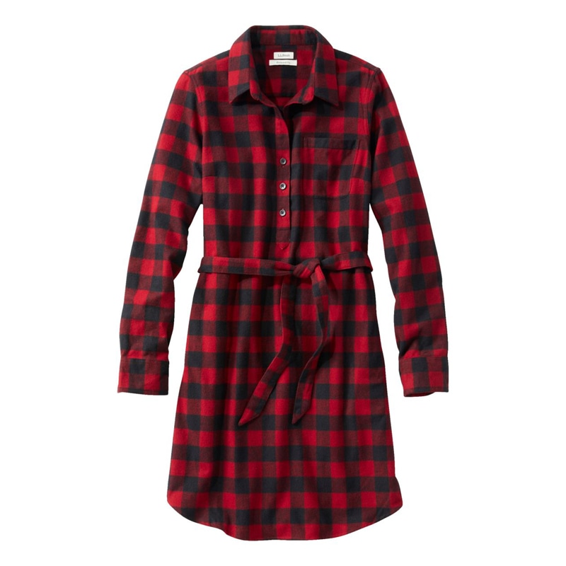 ジャパン・フィット スコッチ・プラッド・フランネル・チュニック・ドレス