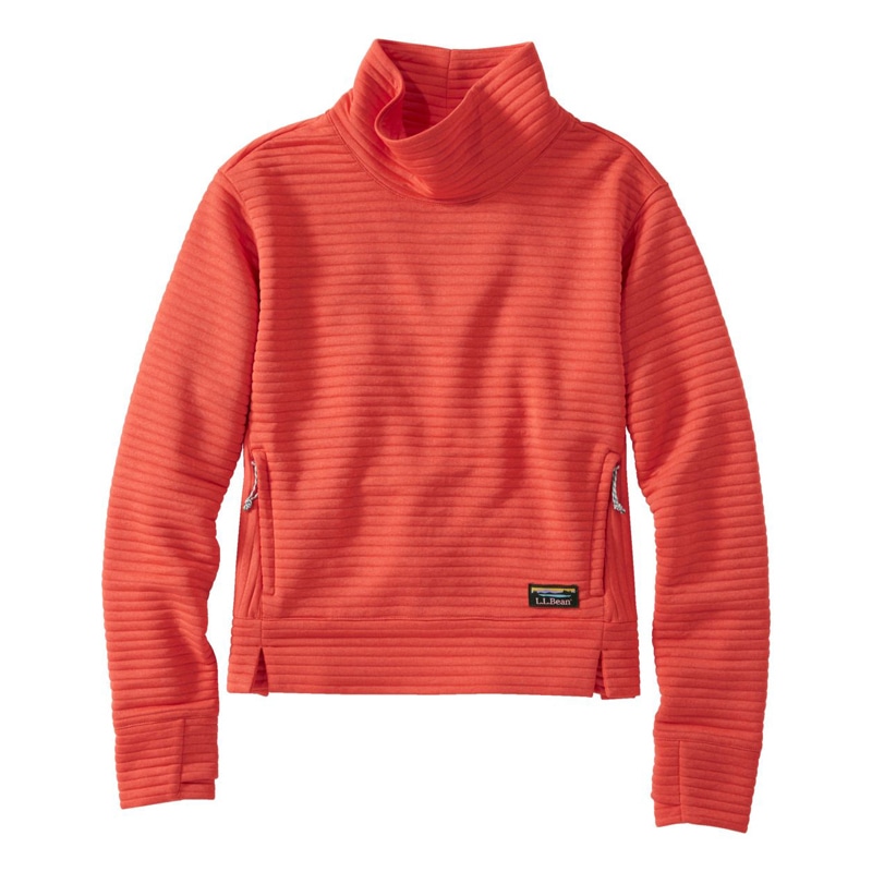 米国フィット・レギュラー エアーライト・ニット・プルオーバー、ファネルネック