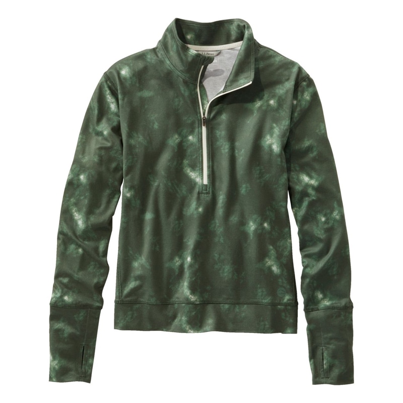 米国フィット・レギュラー ベンチャーソフト・プルオーバー、クォータージップ プリント