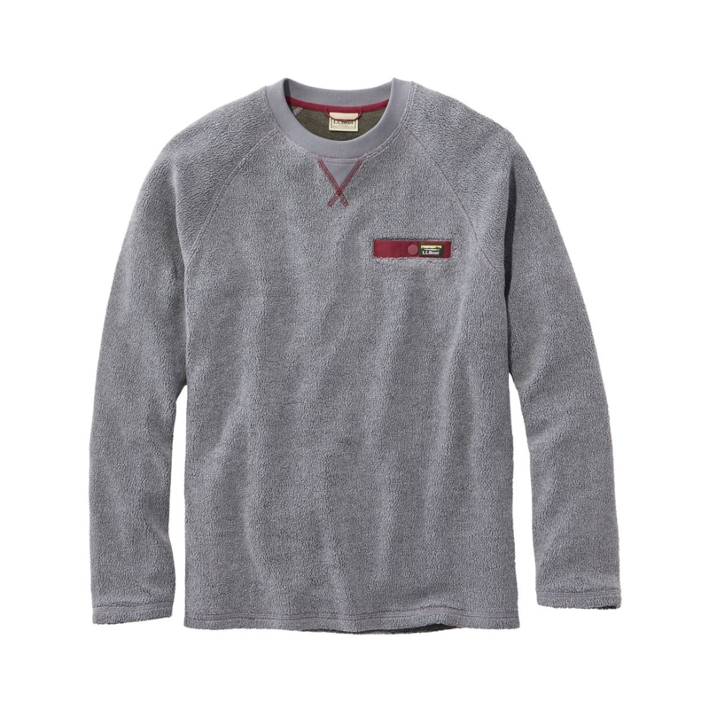 米国フィット・レギュラー タンブルド・シェルパ・フリース、クルーネック