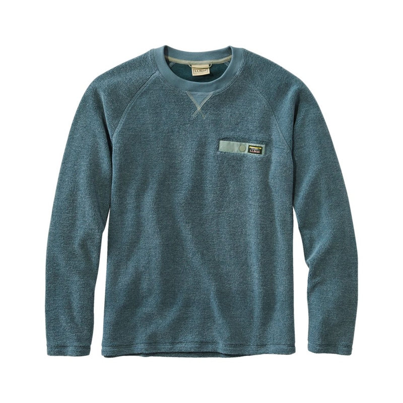 米国フィット・レギュラー タンブルド・シェルパ・フリース、クルーネック