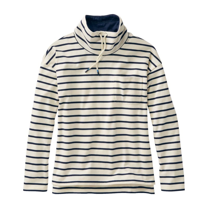 米国フィット・プチ ヘリテージ・マリナー・トップ、ファネルネック　ストライプ