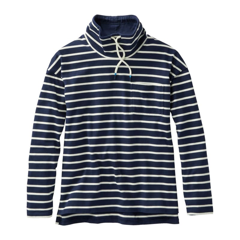 米国フィット・プチ ヘリテージ・マリナー・トップ、ファネルネック　ストライプ